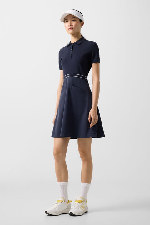 Selin Polo Dress In Navy Blue
