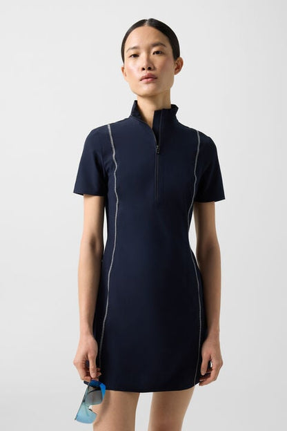 Leony Functional Dress In Navy Blue