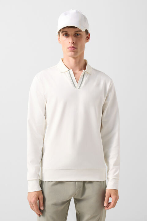 Cajus Polo Sweatshirt In Off-White
