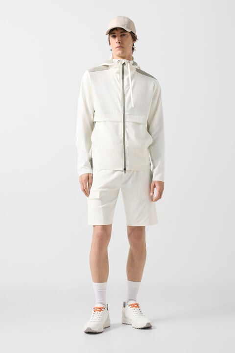 Ernesto Jersey Jacket In Off-White/Khaki