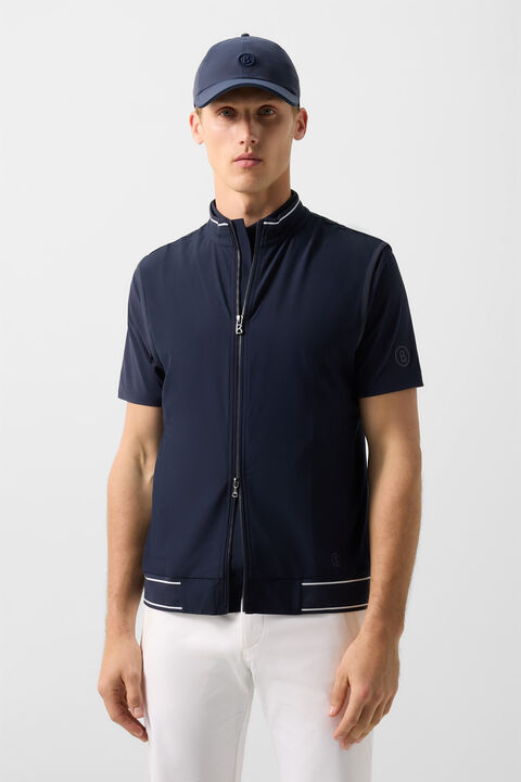 Mahdi Functional Waistcoat In Navy Blue