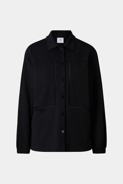 Raquel Jersey Overshirt In Black