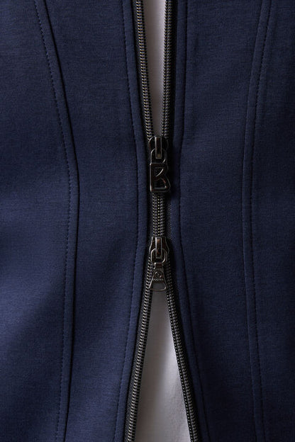 Calice Jersey Jacket In Navy Blue