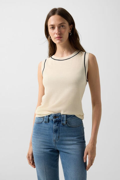 Knitted Top Phia In Cream