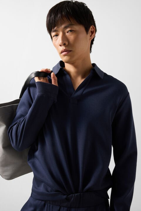 Lionel Polo Sweatshirt In Navy Blue