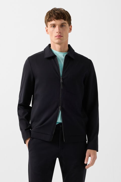 Ringo Jersey Jacket In Navy Blue