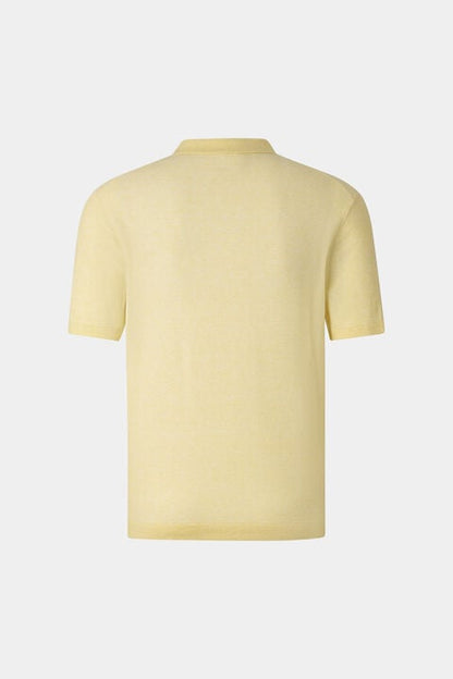 Lyon Knitted Polo Shirt In Yellow