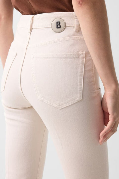 Flared Fit Jeans Devin In Cream