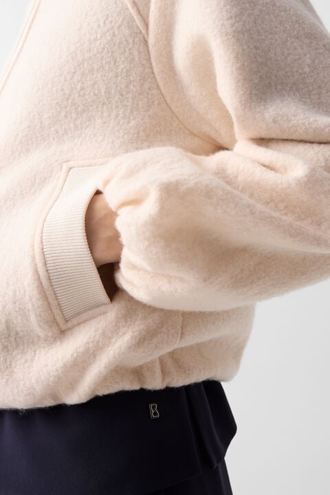 Editha Woollen Blouson In Cream