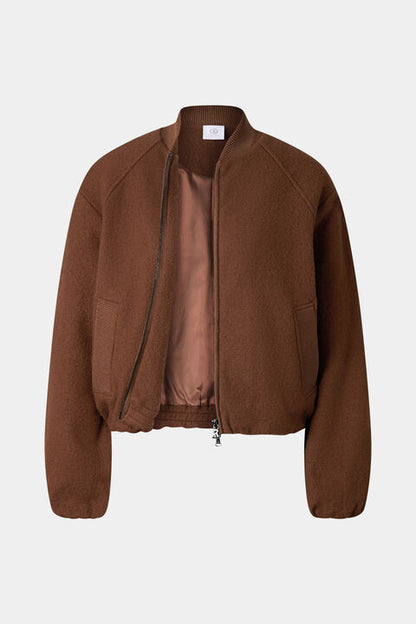 Editha Woollen Blouson In Brown