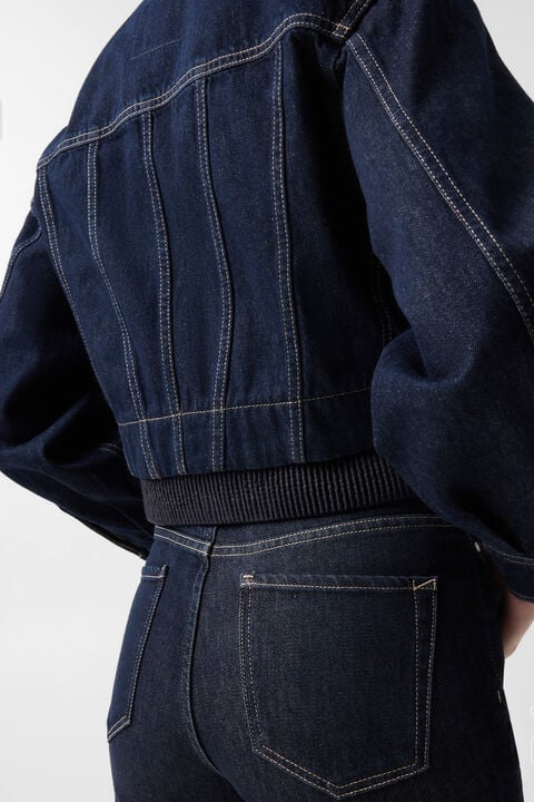 Panya Denim Jacket In Dark Denim Blue