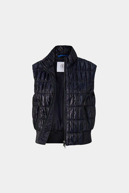 Sally Quilted Waistcoat In Navy Blue