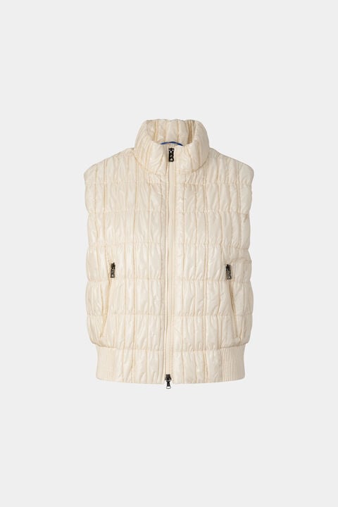 Sally Quilted Waistcoat In Cream
