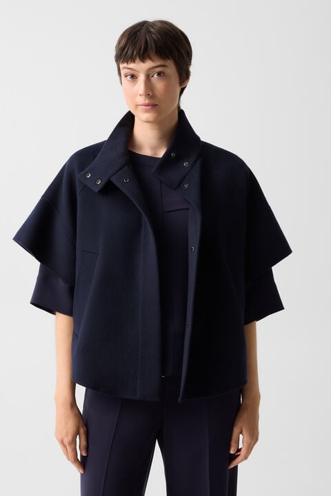 Wool Waistcoat Venice In Navy Blue