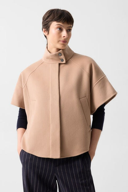 Wool Waistcoat Venice In Camel