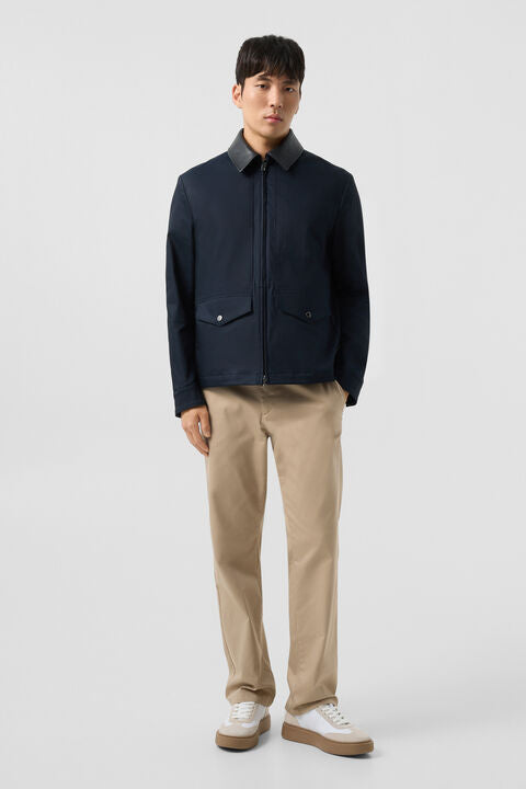 Twill Jacket Mirco In Navy Blue