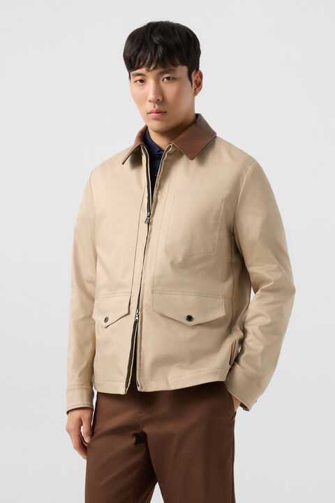 Twill Jacket Mirco In Beige