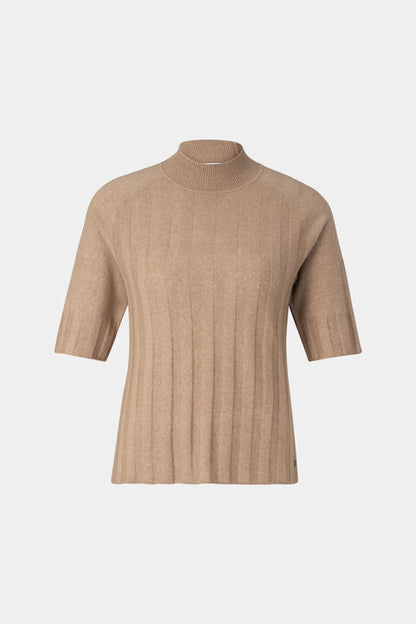 Virgin Wool Cashmere Shirt Tina In Camel