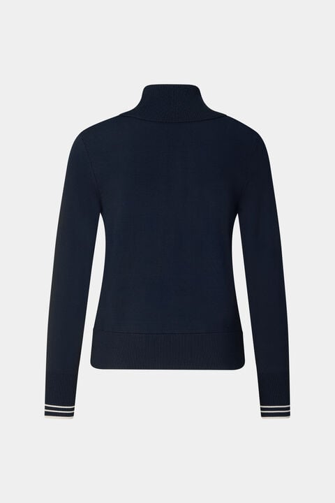 Jana Knit Jacket In Navy Blue