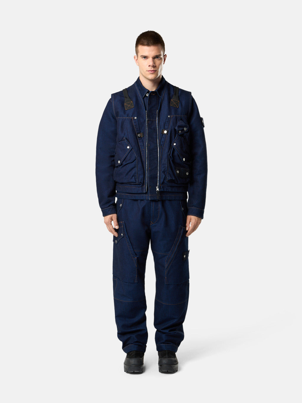 3100045 INDIGO POLYPROPYLENE DENIM LIGHT-RINSED