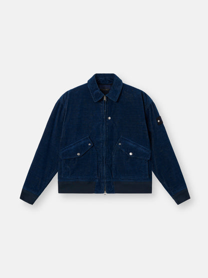 4100123 INDIGO MICRO CORDUROY-RINSED
