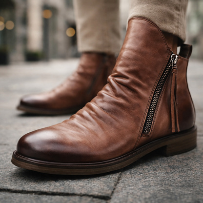 Alejandro Leather Ankle Boots