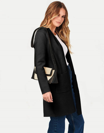 ANRABESS Cardigan Sweater for Women Casual 2023 Fall Winter Fashion Coat Long Sleeve Open Front Knit Coatigan Clothes