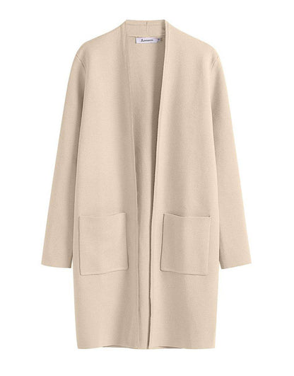 ANRABESS Cardigan Sweater for Women Casual 2023 Fall Winter Fashion Coat Long Sleeve Open Front Knit Coatigan Clothes