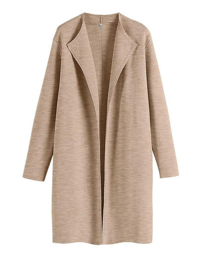 ANRABESS Women's Casual Long Sleeve Classy Draped Open Front Jackets Long Knitted Cardigan Sweater