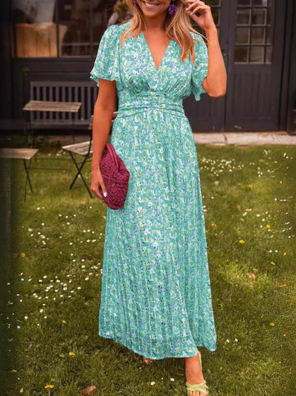 🔥Up to 69% OFF Today🔥Women Summer 2025 Elsie Classic V-Neck Floral Dress