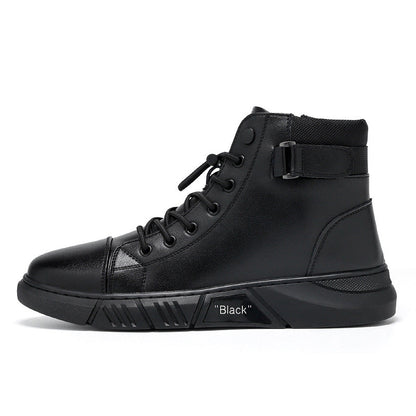 Men's Genuine Leather Boots | Casual & Versatile | Waterproof & Fleece-Lined