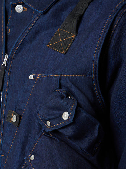 G100016 INDIGO POLYPROPYLENE DENIM LIGHT-RINSED