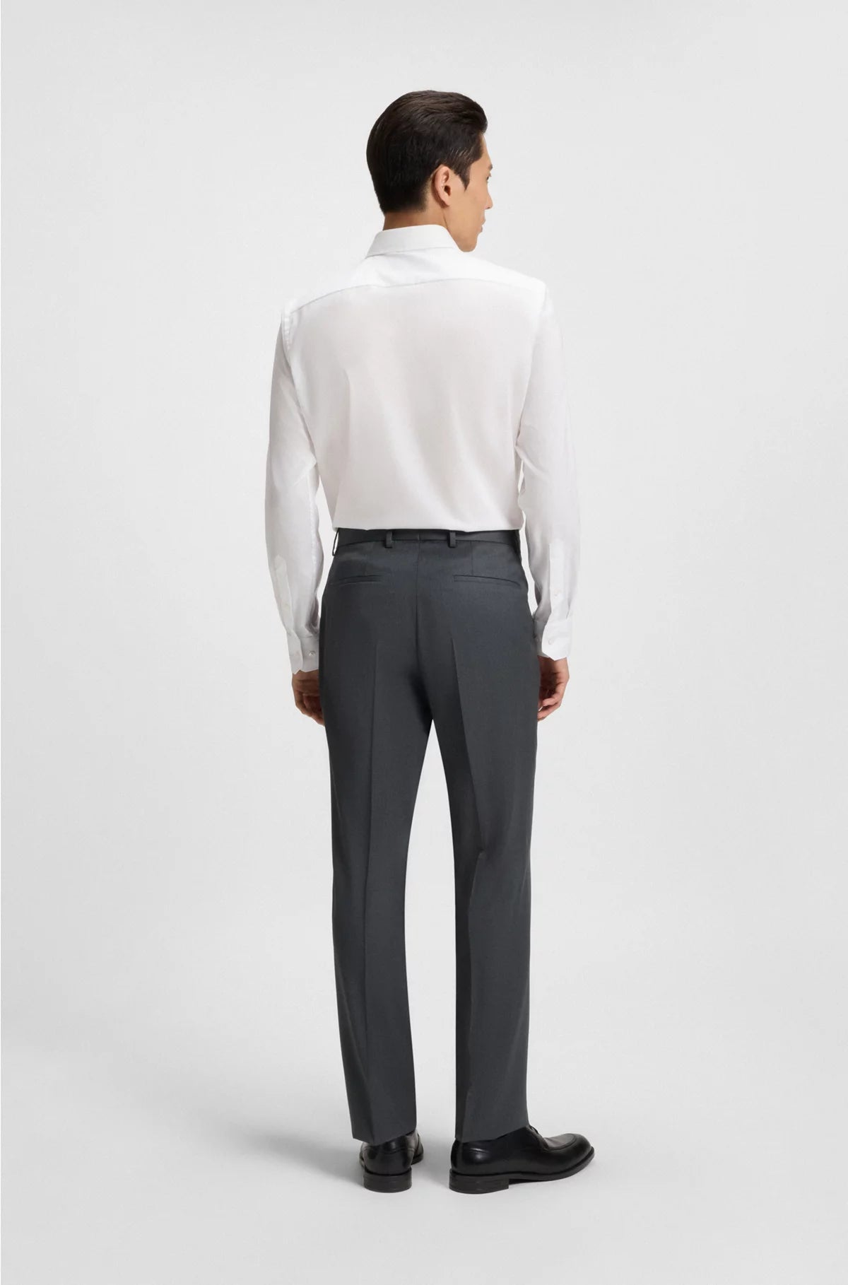 REGULAR-FIT TROUSERS IN VIRGIN-WOOL SERGE
