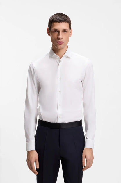 SLIM-FIT SHIRT IN STRETCH-COTTON TWILL