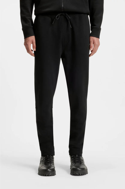 COTTON-TERRY TRACKSUIT BOTTOMS WITH LOGO PATCH