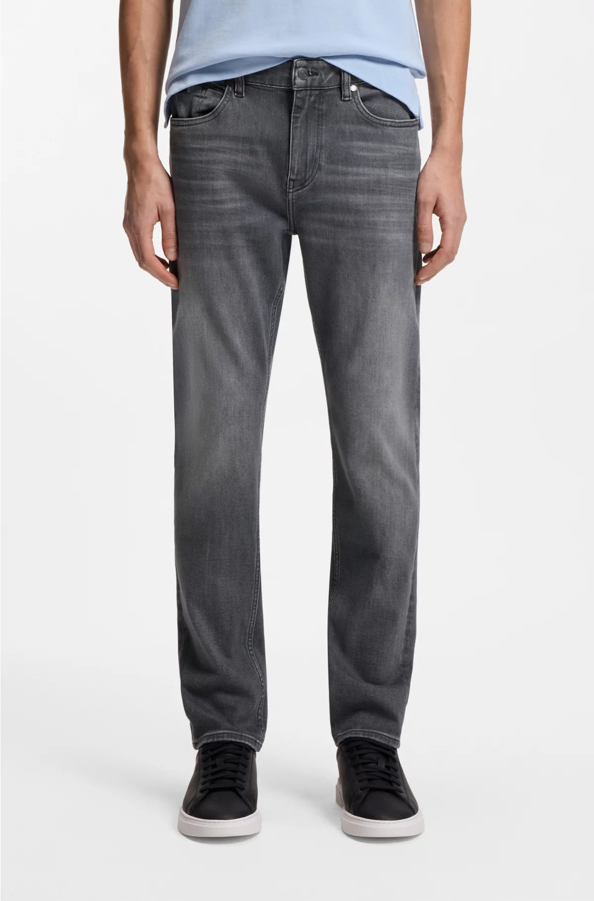 DELAWARE SLIM-FIT JEANS IN SUPER-SOFT GREY DENIM