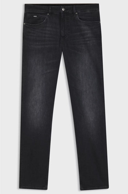 MAINE REGULAR-FIT JEANS IN SUPER-SOFT BLACK ITALIAN DENIM