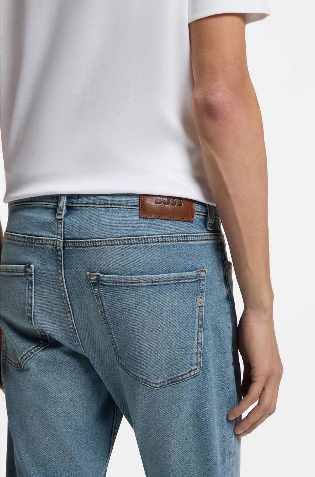 DELAWARE SLIM-FIT JEANS IN PURE-BLUE DENIM
