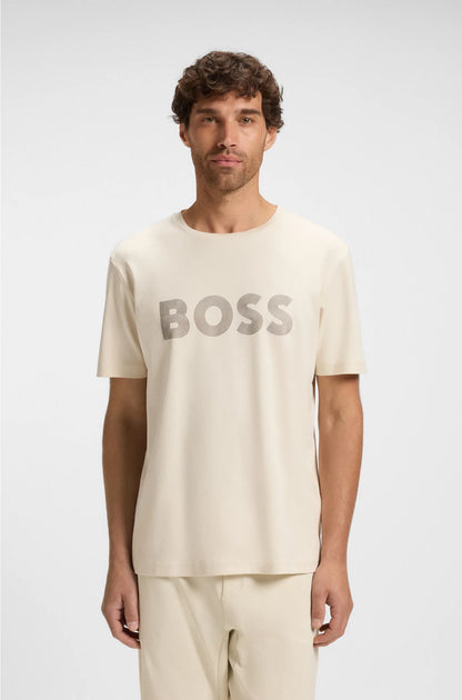PIMA-COTTON T-SHIRT WITH GLOSS LOGO