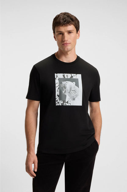 COTTON-JERSEY T-SHIRT WITH ANIMAL ARTWORK